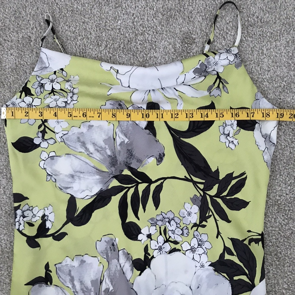Sara Michelle Floral Maxi Slip Dress Large Satin Spaghetti Straps Feminine Boho - Picture 8 of 15